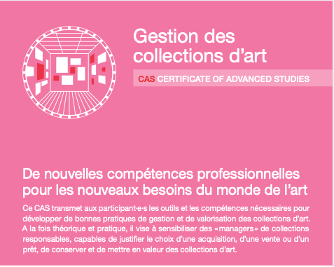 HEG et Harsch pour un nouveau CAS en gestion des collections d'art